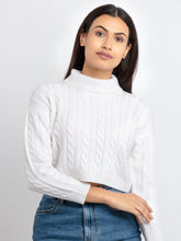 cable knitted sweater for women